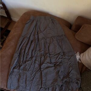 Women's Tiered Maxi Skirt - Green